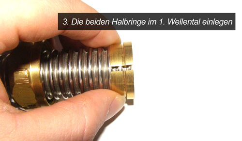 DN20-DN20 Verbinder Wellrohrverschr. metallisch dichtend