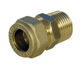 Klemmring-Verschraubung 15 mm x 1/2"AG 