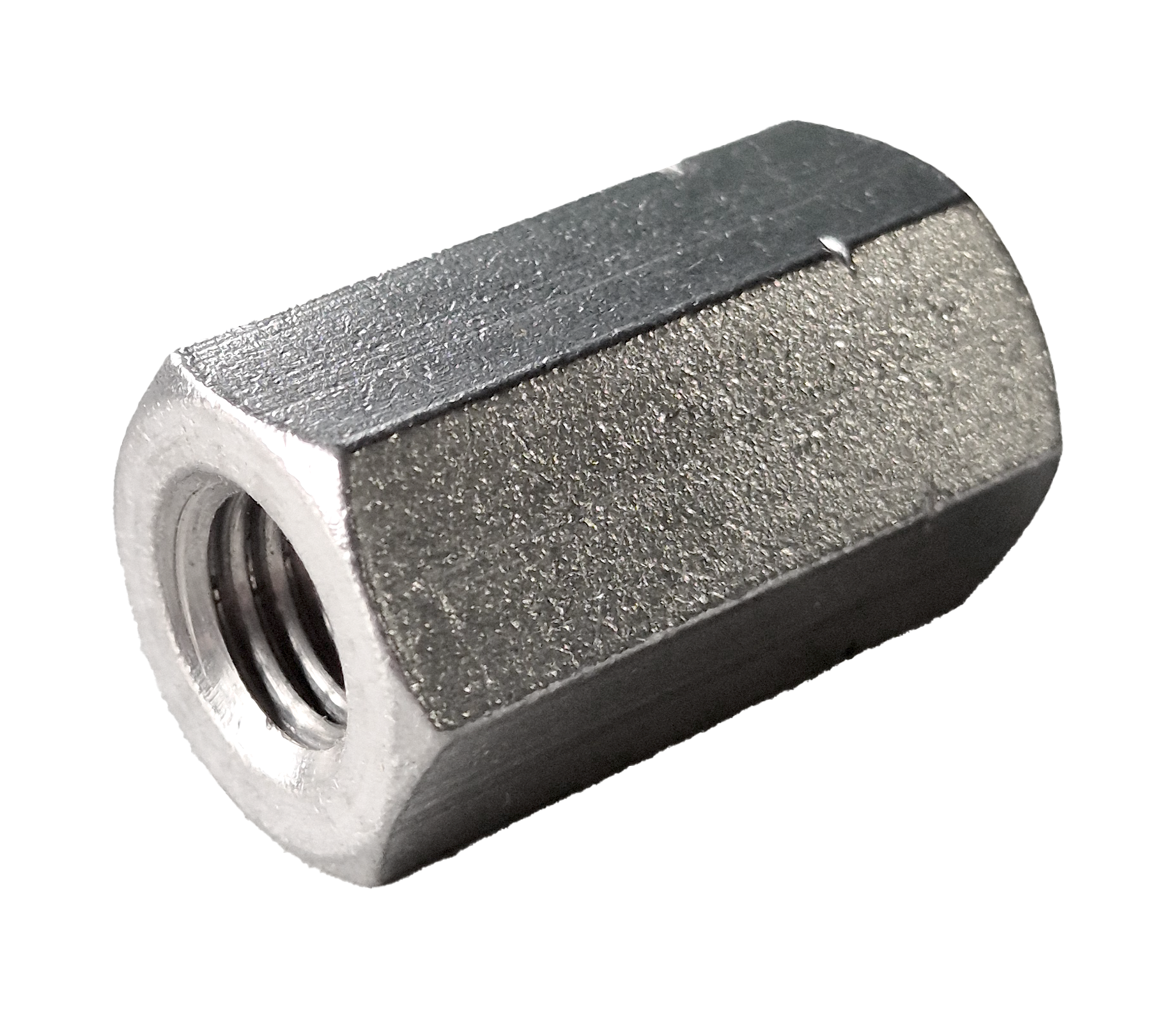 Edelstahl-Verlängerungsmutter (Gewindemuffe) M8x30, sechsk.