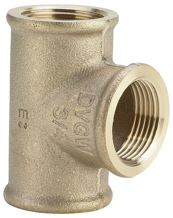 VIEGA Rotguss T-Stücke 1/2" - 1" IG (DVGW) für Gas