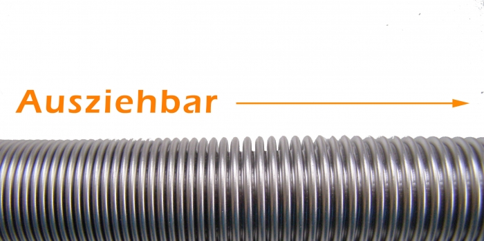 Flex-Schlauch ausziehbar DN25, 200-370mm 1"AG x 1" ÜWM