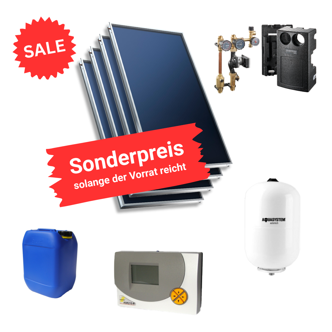 Solar Paket SL 4 (mit AS-Sunline 2100-Kollektoren) bestehend aus: