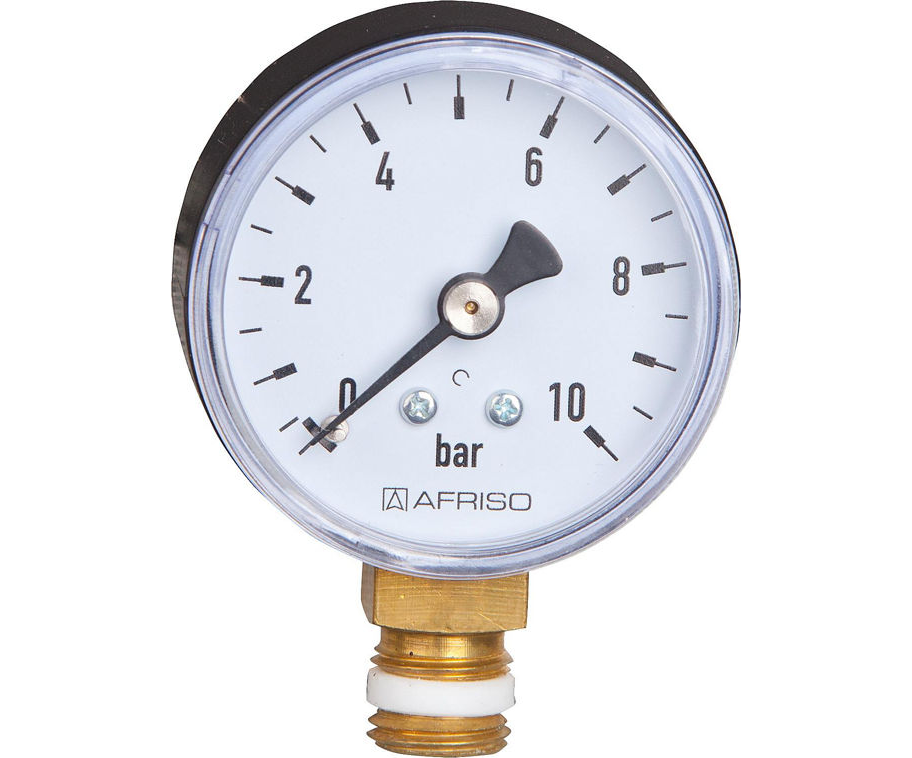 Manometer (0-10 bar) stehend, 1/4" 